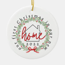初めてのクリスマスイン新しいホームオーナメント