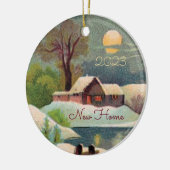 初めてのクリスマスイン新しいホームオーナメント セラミックオーナメント (左)