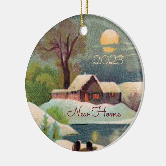 初めてのクリスマスイン新しいホームオーナメント セラミックオーナメント (左)