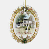 初めてのクリスマスイン新しいホームオーナメント セラミックオーナメント (右)
