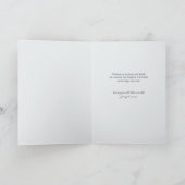 初めてのクリスマスウィンターフォレストベビー写真 シーズンカード (内部)