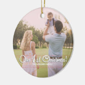 初めてのクリスマスエレガントのモダンオーナメント セラミックオーナメント (左)