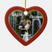 初めてのクリスマスエレガントの同時撮影オーナメント セラミックオーナメント (裏面)