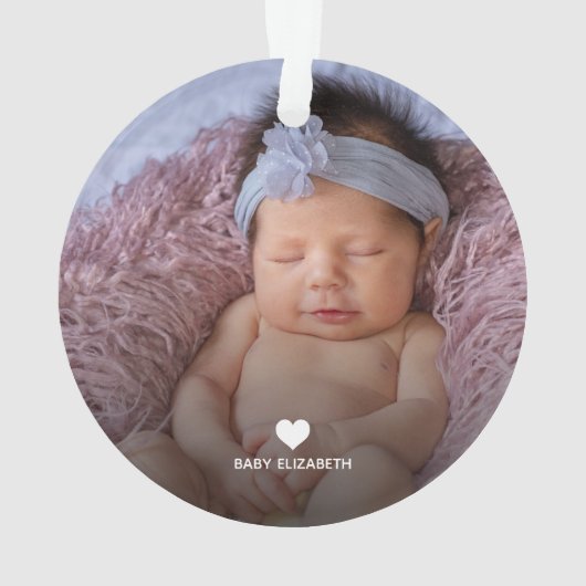 初めてのクリスマスエレガントの祖父母の写真フローラ オーナメント (裏面)