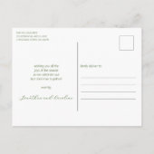 初めてのクリスマスエレガントの緑のアーチ写真 シーズンポストカード (裏面)