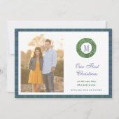 初めてのクリスマスエレガントはモノグラム夫妻 シーズンカード (正面)