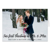 初めてのクリスマスエレガントを写真フォールド夫妻として (正面横)
