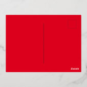 初めてのクリスマスエレガントベビーカスタム金ゴールド写真 箔シーズンポストカード (裏面)