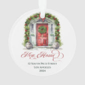 初めてのクリスマスエレガントモノグラムのニューホーム オーナメント (裏面)