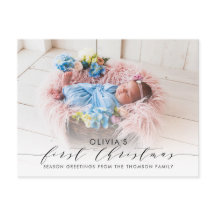 初めてのクリスマスエレガント手書き