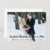 初めてのクリスマスエレガント: Mr.とMr. Mrs. Photo ポストカード (正面/裏面)