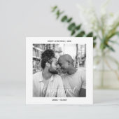 初めてのクリスマスエンゲイドゲイプライドカスタム写真 シーズンカード (スタンド正面)