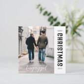 初めてのクリスマスエンゲイドゲイプライドカスタム写真 シーズンカード (スタンド正面)