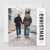 初めてのクリスマスエンゲイドゲイプライドカスタム写真 シーズンカード (正面)