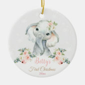 初めてのクリスマスオーナメントサファリ動物 セラミックオーナメント (正面)