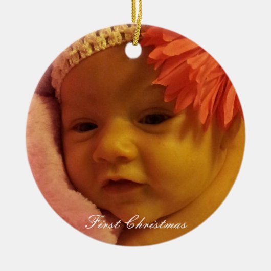 初めてのクリスマスオーナメント セラミックオーナメント (正面)