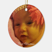 初めてのクリスマスオーナメント セラミックオーナメント (左)