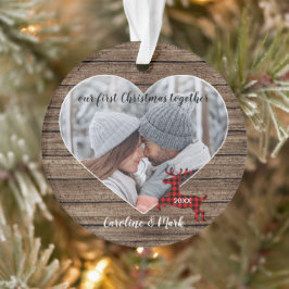 初めてのクリスマスカスタムカップルの休日 オーナメント