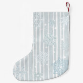 初めてのクリスマスカスタムベビーガール雪だるま スモールクリスマスストッキング (裏面)