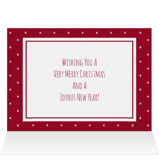 初めてのクリスマスカップル写真クリスマスカード (内部横(上))