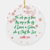 初めてのクリスマスカワイースロスベビーオーナメント セラミックオーナメント (裏面)