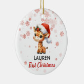 初めてのクリスマスキュートキリンベビーオーナメント セラミックオーナメント (右)