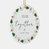 初めてのクリスマスクリスマス・カップル・ギフト記念 セラミックオーナメント (右)