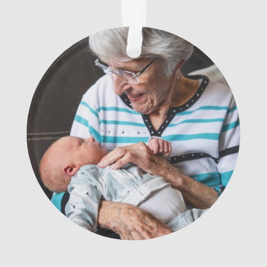 初めてのクリスマスグランドパグランマガーンアクリルオーナメント オーナメント (裏面)