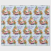 初めてのクリスマスサンタベビー名前をカスタムする ラッピングペーパー (フラット)