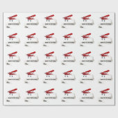 初めてのクリスマスサンタ飛んでいるー空パーソナライズされた機 ラッピングペーパー (フラット)