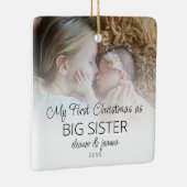 初めてのクリスマスシスターのフォトオーバーレイ名 セラミックオーナメント (右)