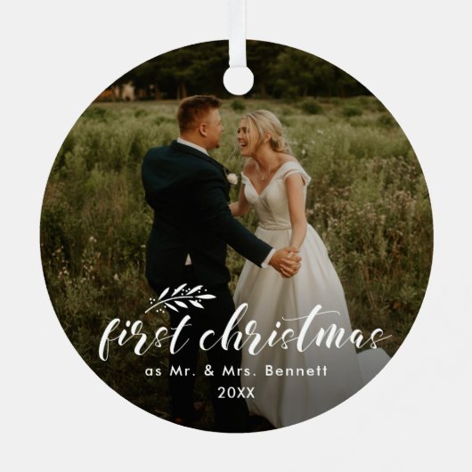 初めてのクリスマスシック手書き休日 メタルオーナメント (裏面)