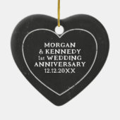 初めてのクリスマスシャルボードハートオーナメント セラミックオーナメント (裏面)