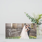 初めてのクリスマスシンプルホリデーフォトカード シーズンカード (スタンド正面)