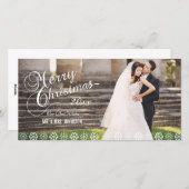 初めてのクリスマスシンプルホリデーフォトカード シーズンカード (正面/裏面)