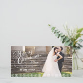 初めてのクリスマスシンプルホリデーフォトカード シーズンカード (スタンド正面)