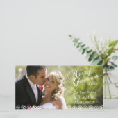 初めてのクリスマスシンプルホリデーフォトカード シーズンカード (スタンド正面)