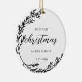 初めてのクリスマスジュニパーリースセラミックオーナメント セラミックオーナメント (右)