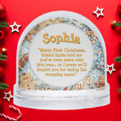 初めてのクリスマスジンジャーブレッド写真スノーグローブ