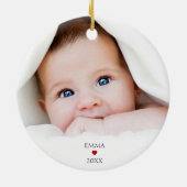 初めてのクリスマススクリプト2写真オーナメント セラミックオーナメント (裏面)