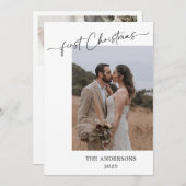 初めてのクリスマススクリプト2写真結婚のクリスマス サンキューカード (正面/裏面)