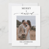 初めてのクリスマススクリプト2写真結婚のクリスマス サンキューカード (正面)