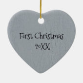 初めてのクリスマススノウカップルと犬のオーナメント セラミックオーナメント (裏面)