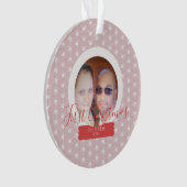 初めてのクリスマススノーグローブフォトスノーフレーク オーナメント (正面)