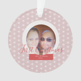 初めてのクリスマススノーグローブフォトスノーフレーク オーナメント