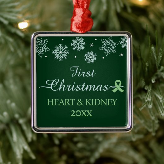 初めてのクリスマススノーフレークカスタム移植 メタルオーナメント (ツリー)