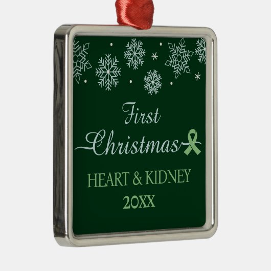 初めてのクリスマススノーフレークカスタム移植 メタルオーナメント (右)