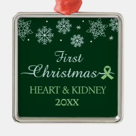 初めてのクリスマススノーフレークカスタム移植 メタルオーナメント