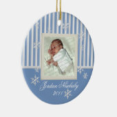 初めてのクリスマススノーブラウン セラミックオーナメント (右)