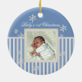 初めてのクリスマススノーブラウン セラミックオーナメント (裏面)